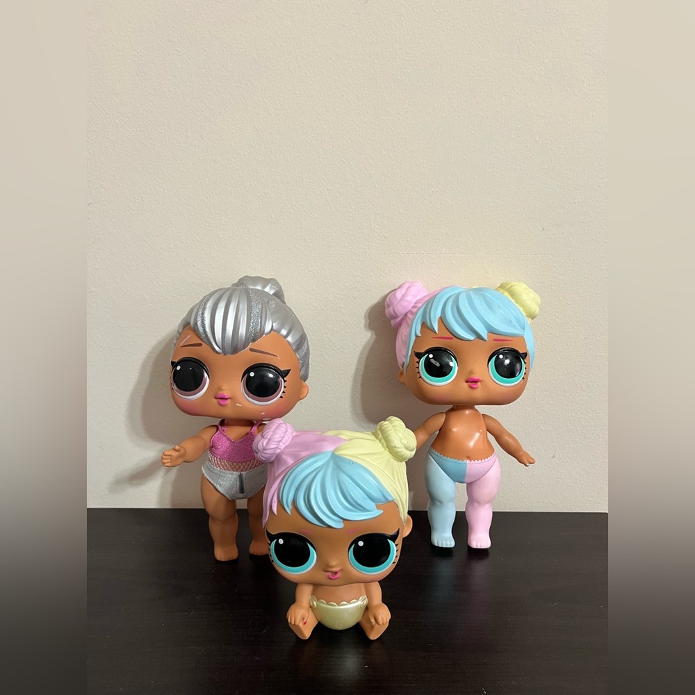 LOL Surprise Doll Big Baby Kitty Queen 2021 Big Baby Bon Bon Lil Bon  Lot of 3